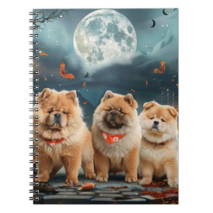 Caderno Espiral Chow Chow Halloween Spooky