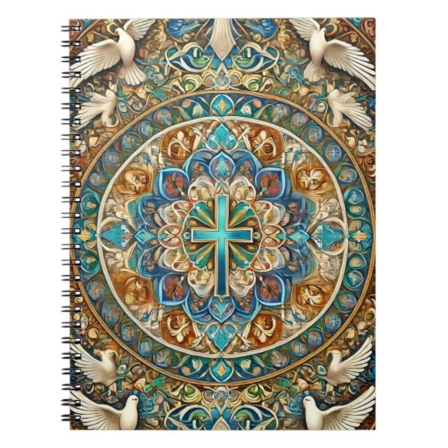 Caderno Espiral Christian Mandala Inspirational (Frente)