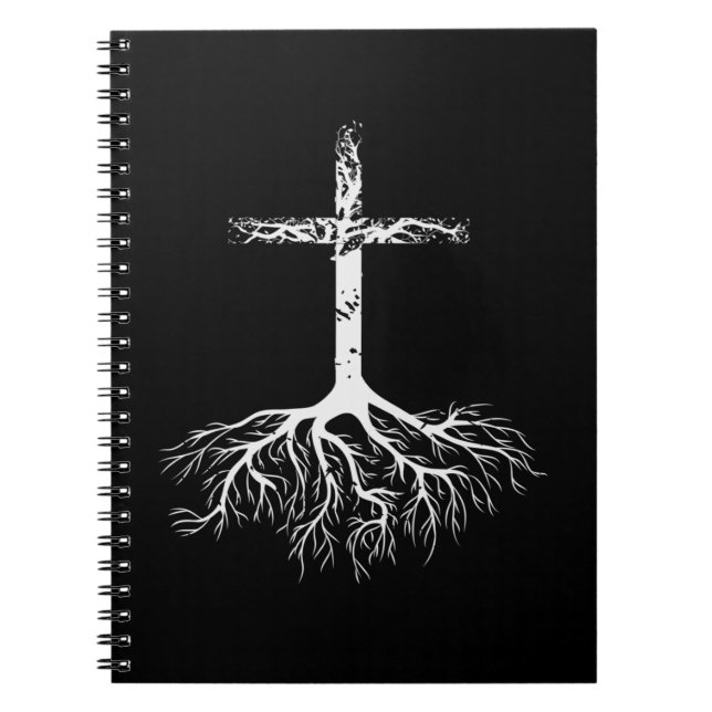 Caderno Espiral Christian Root sua fé em Jesus Cristo Root Tre (Frente)