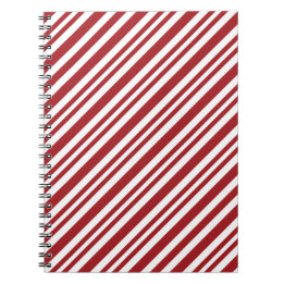 Caderno Espiral Christmas Candy Cane Stripes