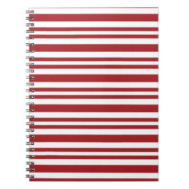 Caderno Espiral Christmas Candy Cane Stripes