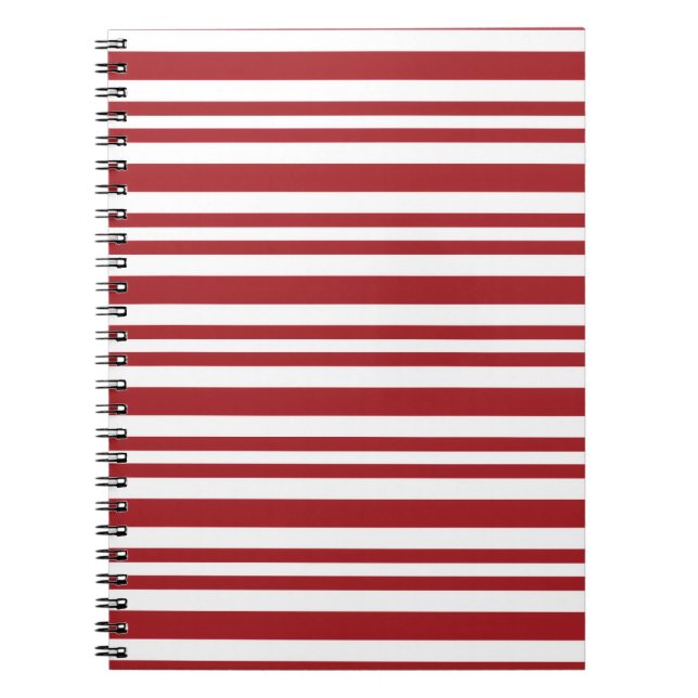 Caderno Espiral Christmas Candy Cane Stripes (Frente)