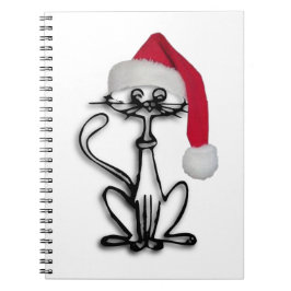 Caderno Espiral Christmas Cat