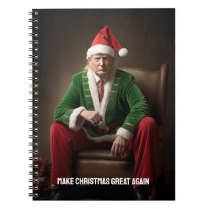 Caderno Espiral Christmas Elf Donald Trump