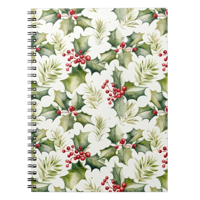 Caderno Espiral Christmas Holly Berries (Frente)