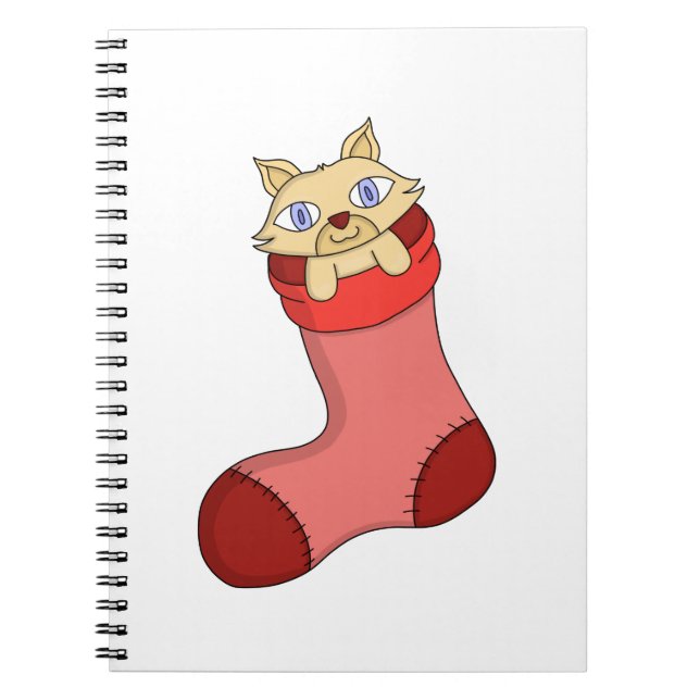 Caderno Espiral Christmas Kitten (Frente)