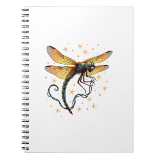 Caderno Espiral Christmas Lights Dragonfly