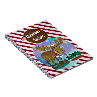 Caderno Espiral Christmas Moose Recipe