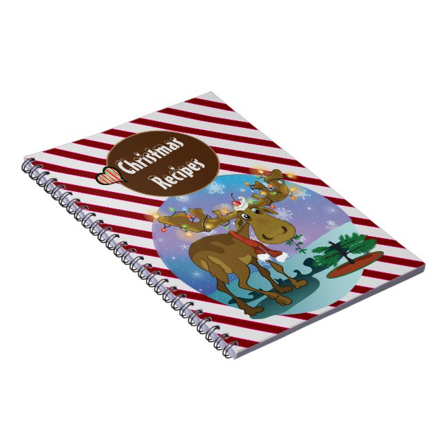 Caderno Espiral Christmas Moose Recipe (Lado Direito)
