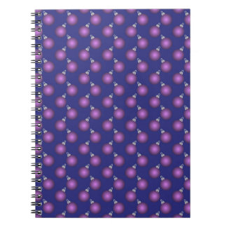 Caderno Espiral Christmas Notebook with Purple Baubles