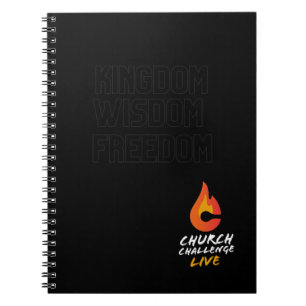 Caderno Espiral Church Challenge KINGDOM WISDOM FREEDOM