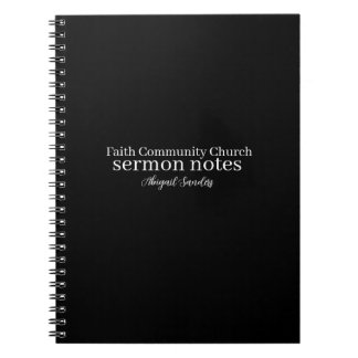 Caderno Espiral Church Sermon Notes