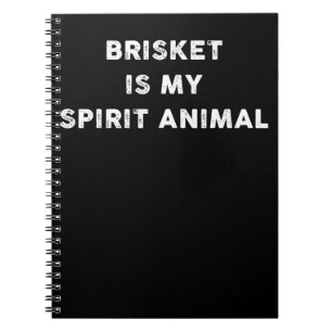 Caderno Espiral Churrasco Brisket é o meu Espírito Animal Presen