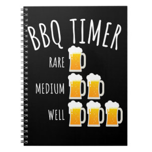 Caderno Espiral Churrasco Temporizador de Churrasco Cerveja Engr