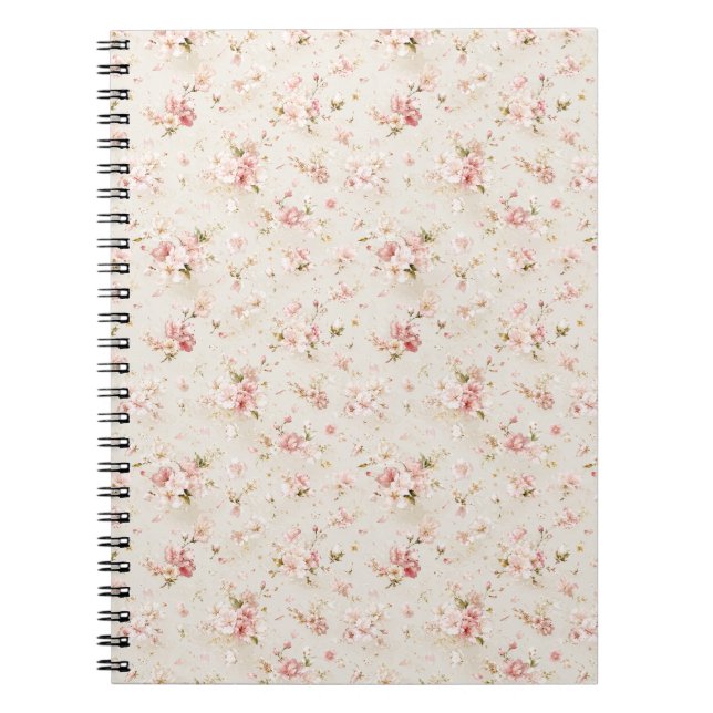 Caderno Espiral Chuva de Flor Delicada e Arejada (Frente)