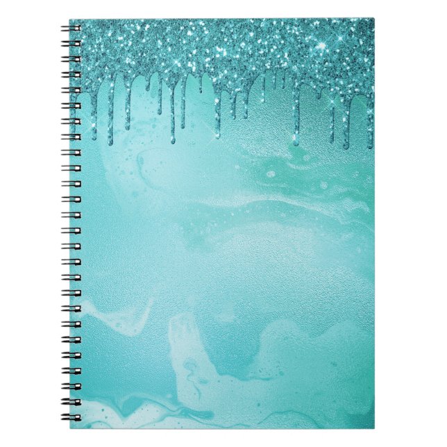 Caderno Espiral Chuva de folhetos lacrimogêneos no mármore de meta (Frente)