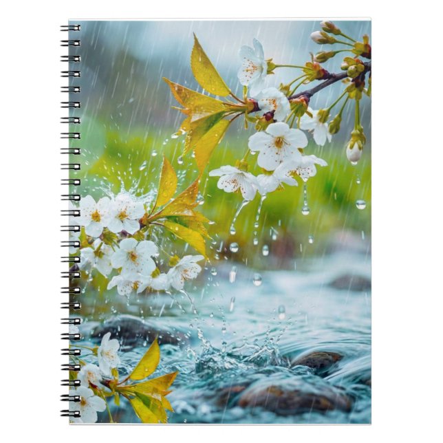 Caderno Espiral Chuva de Primavera (Frente)