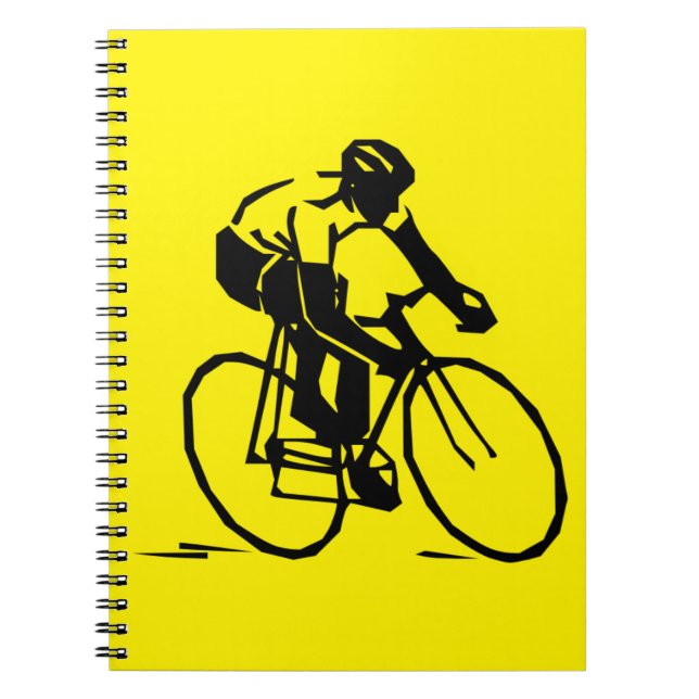 Caderno Espiral Ciclismo amarelo (Frente)