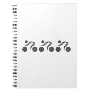 Caderno Espiral Ciclistas em Cinzas