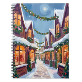Caderno Espiral Cidade Alegre Natal Aquarela Feriado
