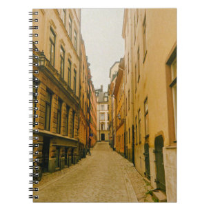Caderno Espiral Cidade Antiga, Gamla Stan, Estocolmo, Suecia