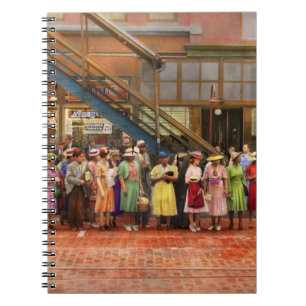 Caderno Espiral Cidade - Chicago - Esperando um bonde 1940