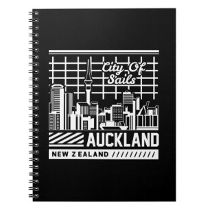 Caderno Espiral Cidade das Velas Auckland Nova Zelândia Horizonte