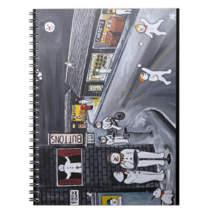Caderno Espiral Cidade de Neve Pintura por Alfred Fox