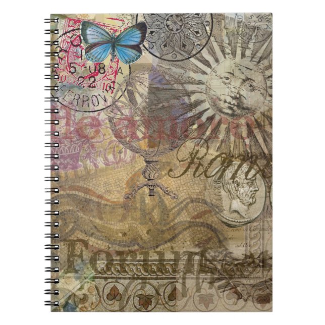 Caderno Espiral Cidade do Feriado em Roma, Itália, Viagem (Frente)