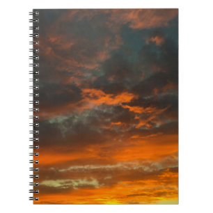 Caderno Espiral Cidade do por do sol