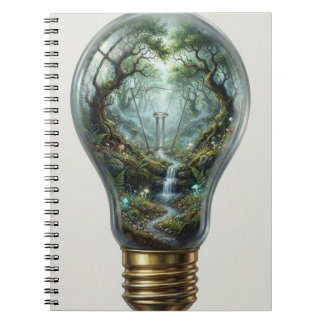 Caderno Espiral Cidade em Miniatura Dentro de um Livro Aberto – Li
