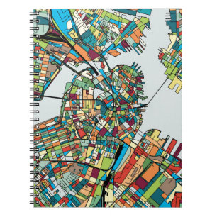Caderno Espiral Cidade EUA de Boston