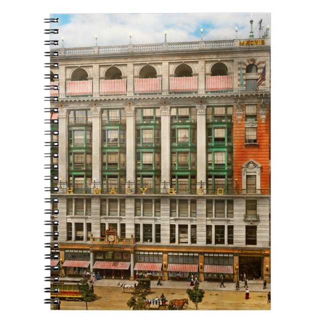 Caderno Espiral Cidade - NY - Declaração de moda 1905 (Frente)