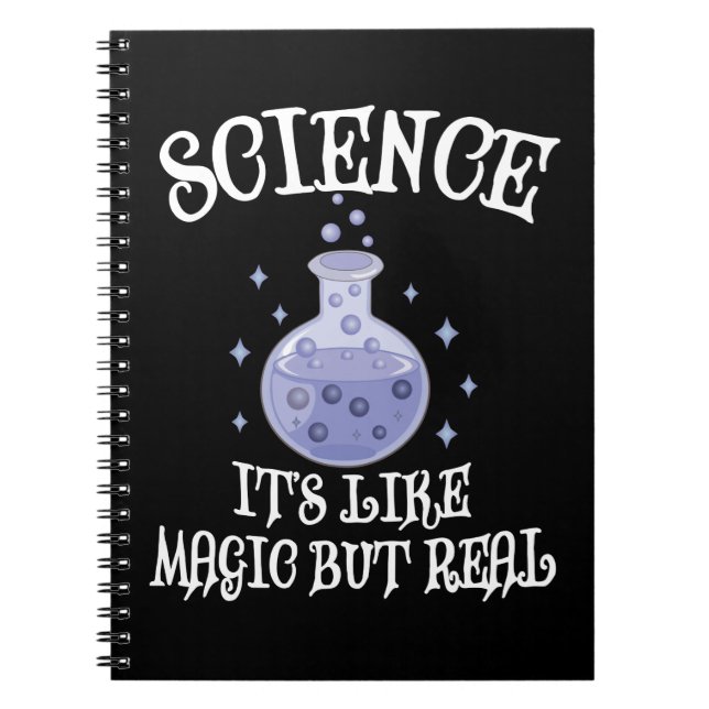 Caderno Espiral Ciência - É Como Magia Mas Real (Frente)