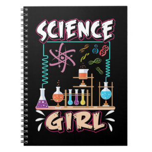 Caderno Espiral Cientista do Laboratório de Química de Garotas d
