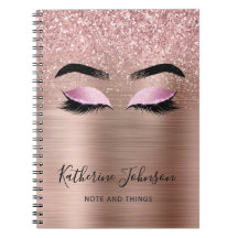 Cílios Brilhantes Glam Rosa Dourado Monograma de B