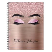 Cílios Glam Rose Gold Glitter Beauty Monogram