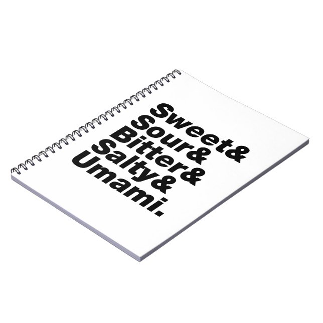 Caderno Espiral Cinco gostos básicos (Left Side)