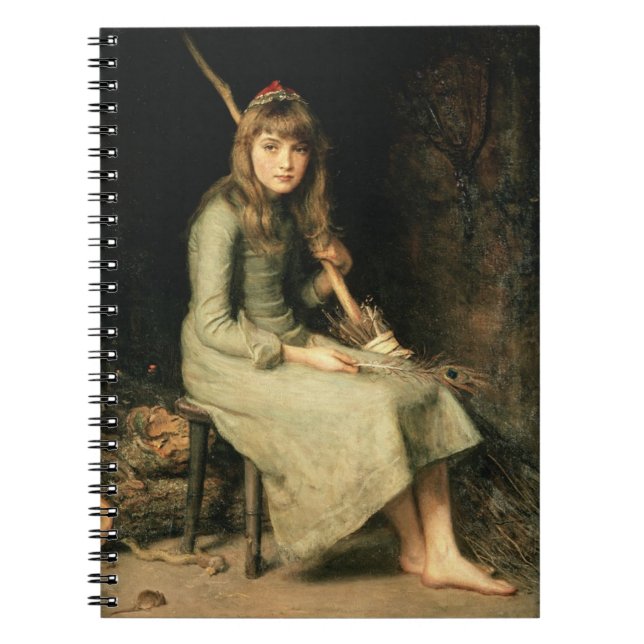Caderno Espiral Cinderella Fairy Tale (por John Everett Millais) (Frente)