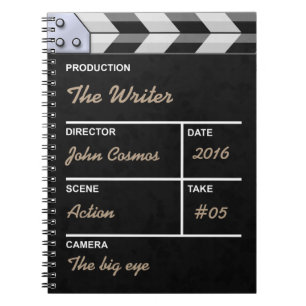 Caderno Espiral cinema do clapperboard
