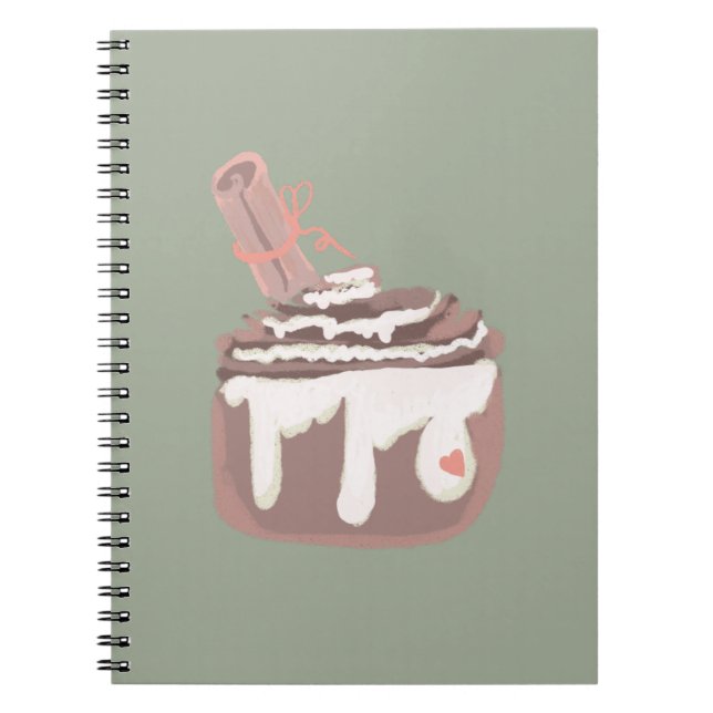 Caderno Espiral Cinnamon Bun Dessert - Arte Desenhada (Frente)