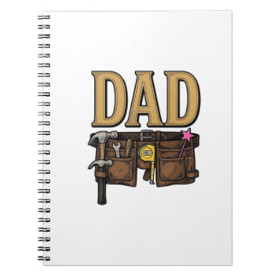 Caderno Espiral Cinto de Ferramentas do Papai Antigo Dia dos Pais