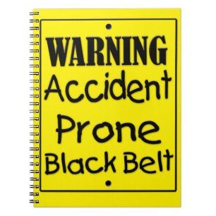 Caderno Espiral Cinturão negro propenso a los accidentes