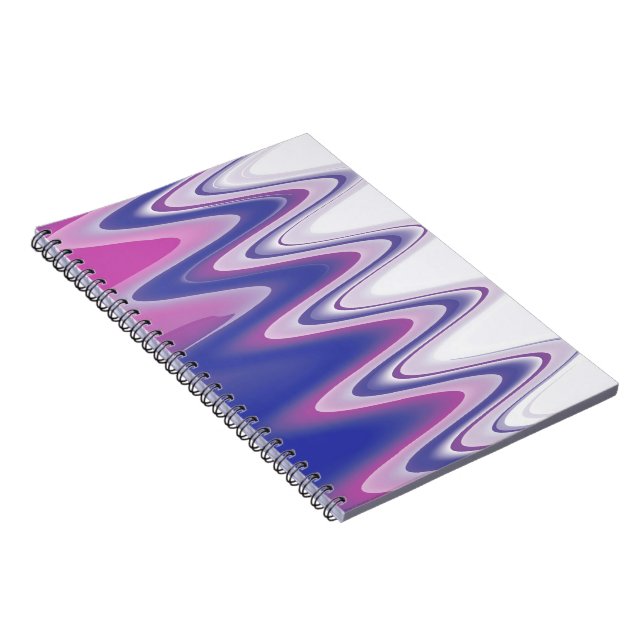Caderno Espiral Cinza azul da Fuchsia (Lado Direito)