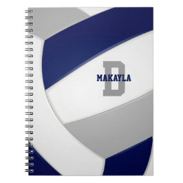 Caderno Espiral cinza azul marinho voleibol masculino