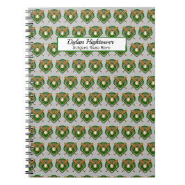 Caderno Espiral Cinza Baseball Bats Diamond Patterno Assunto