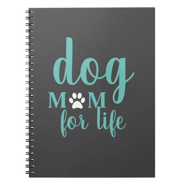 Caderno Espiral Cinza Cachorro Mãe Para A Vida (Frente)