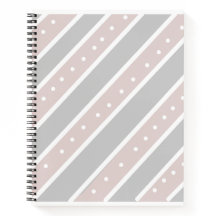 Caderno Espiral Cinza Claro e Rosa