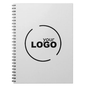 Caderno Espiral Cinza de logotipo profissional moderno para empres