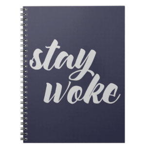 Caderno Espiral Cinza Keep Woke